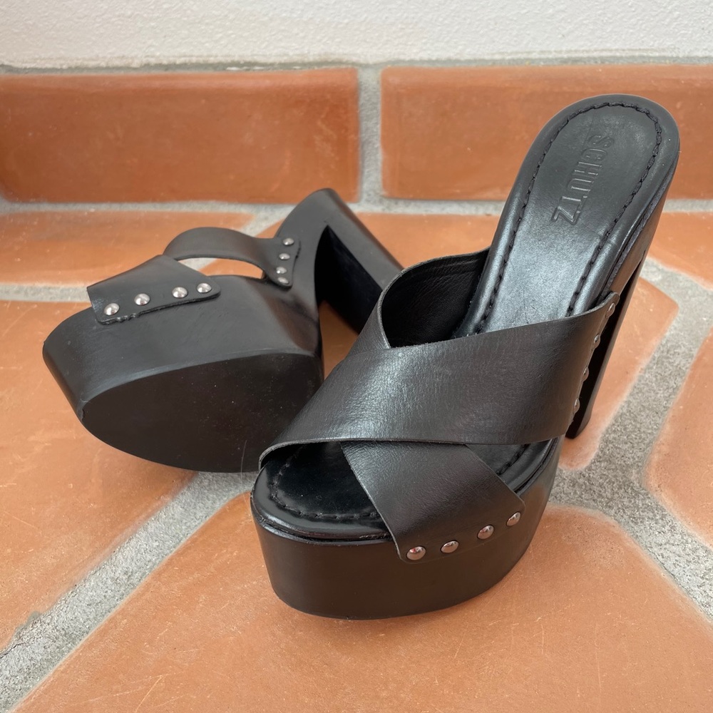 Schutz Platform Clog Sandals